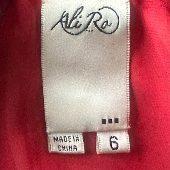 Ali Ro red floral dress - Size 6 - Picture 7 of 8
